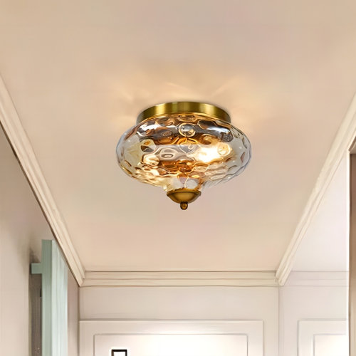 Gold Flush Mount Lighting You'll Love | Wayfair